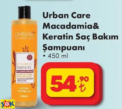 URBAN CARE MACADAMİA& KERATİN SAÇ BAKIM ŞAMPUANI
